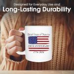 Rogue River Tactical 250th Anniversary America Years Patriotic USA Flag Funny Coffee Mug Novelty Cup Gift 1776-2026