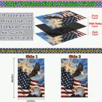 NASIAN Patriotic Garden Flag 4th of July Memorial Day Garden Flag American Eagle Garden Flags for Outside 12x18 Double Sided Veterans Day Flag House Yard Sign Holiday Outdoor Decorations