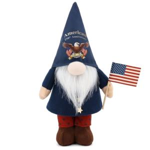 Aymolas 250th Anniversary America 4th of July Patriotic Gnome Plush Decoration Fourth of July Gnome Figurines for Office Home Desk Table Decor for Independence Memorial Day Labor Day