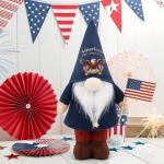 Aymolas 250th Anniversary America 4th of July Patriotic Gnome Plush Decoration Fourth of July Gnome Figurines for Office Home Desk Table Decor for Independence Memorial Day Labor Day