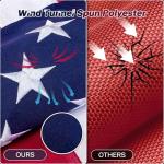 Dovesail American Flags for Outside 3x5 Ft, Heavy Duty US Flags for High Wind with Embroidered Stars, Sewn Stripes, Brass Grommets, UV Protected Polyester, Durable USA Flag Outdoor