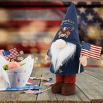 Aymolas 250th Anniversary America 4th of July Patriotic Gnome Plush Decoration Fourth of July Gnome Figurines for Office Home Desk Table Decor for Independence Memorial Day Labor Day