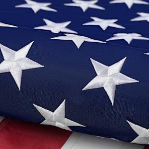 Durable 5x8 ft American Flag with Embroidered Stars