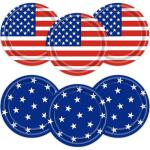 48PCS 4th of July Disposable Party Plates