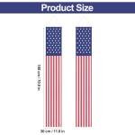2pcs 4th of July Porch Sign Banners, American Flag Hanging Banner Stars Stripes Independence Memorial Festival Door Decor Patriotic Decorations for Home Yard Indoor & Outdoor Use