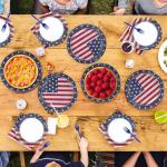 Grencian American Flag Patriotic Party Supplies Veterans Day Patriotic Paper Plates and Napkins USA Flag Themed Disposable Tableware for Veterans Day 4th of July Party Decorations Serve 24