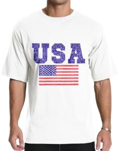 Men’s USA Flag Graphic Tee - Casual Crewneck