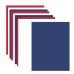 Patriotic Cardstock Pack - 30 Sheets Red, White, Blue