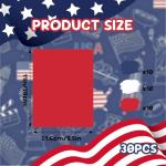 Patriotic Cardstock Pack - 30 Sheets Red, White, Blue