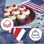 Patriotic Cardstock Pack - 30 Sheets Red, White, Blue