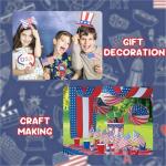 Patriotic Cardstock Pack - 30 Sheets Red, White, Blue