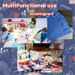 Patriotic Cardstock Pack - 30 Sheets Red, White, Blue