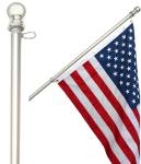6 Ft Heavy-Duty Spinning Flag Pole with Mounts