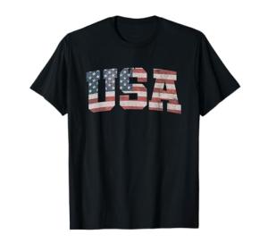 USA Flag Patriotic 4th of July T-Shirt