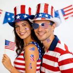 Metallic USA Patriotic Temporary Tattoos for Celebrations