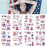 Metallic USA Patriotic Temporary Tattoos for Celebrations