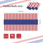 2 Pack Disposable Patriotic Tablecloths for Parties
