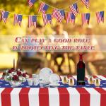 2 Pack Disposable Patriotic Tablecloths for Parties