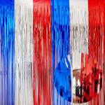 Patriotic Foil Fringe Curtains - 4 Pack