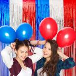 Patriotic Foil Fringe Curtains - 4 Pack