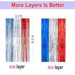 Patriotic Foil Fringe Curtains - 4 Pack