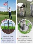 10 FT Heavy Duty Outdoor Flag Pole Kit