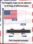 10 FT Heavy Duty Outdoor Flag Pole Kit