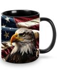 Eagle USA Flag Funny Coffee Mug - 11oz