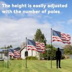 10 FT Heavy Duty Outdoor Flag Pole Kit