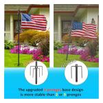 EAGLE TOP 10 Foot Flag Poles for Outside House Inground with 3x5 American Flags,Heavy Duty Stainless Steel Flag Pole in Ground with 5 Pronges Base,Inground Flag Poles for Residential Garden Yard