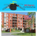 EAGLE TOP 10 Foot Flag Poles for Outside House Inground with 3x5 American Flags,Heavy Duty Stainless Steel Flag Pole in Ground with 5 Pronges Base,Inground Flag Poles for Residential Garden Yard