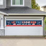 Ufocusmi 4th of July Decorations Let Freedom Ring Banner, Red White and Blue Happy 4th of July Yard Sign, Patriotic Party Decor 9.8 x 1.6 ft