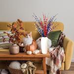 Wootkey 10 Pcs 29" 4th of July Decorations Red White Blue Artificial Jasmine Flowers Patriotic Independence Day Memorial Day Flower Picks for Home Table Centerpiece Party Decor