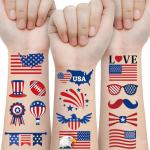 4th of July Temporary Tattoos - 90pcs Set