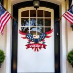 Patriotic Eagle Metal Yard Art Garden Decor