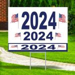 Trump 2024 Double-Sided Yard Sign – Patriotic Vibes