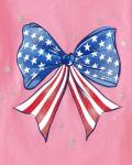 The Children's Place,Baby Girls,and Toddler All Holidays Short Sleeve Graphic T-Shirts,Multipacks,Americat/American Bow 2-Pack,5 Years