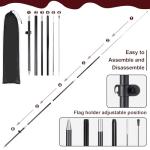 Buryeah 2 Sets Hot Chocolate Feather Flag Pole Kit 7 ft Hot Chocolate Advertising Flag Sign Banner with Flagpole Ground Stake Portable Bag for Diner Restaurant Business Outdoor Advertising