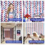 Red, White & Blue Star Tinsel Curtains - 3 Pack
