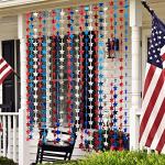 Red, White & Blue Star Tinsel Curtains - 3 Pack