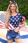 Women’s USA Flag T-Shirt for Patriotic Celebrations