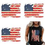 3 Sheets 4th of July Iron on Sticker Patches for Clothes,USA Flag Vinyl Heat Transfers Independence Day Decals Patriotic Iron on Patches for T-Shirts Clothes Bag Pillow Covers DIY Decoration