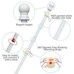 Flag Poles for Outside House with American Flag 3x5 - Flag Pole Kit includes 6ft Tangle Free House Flag Pole,Embroidered US Flag,Holder Bracket,Residential Flag Pole for House,Porch,Outdoor-White