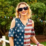 Fsmiling Bulk American Sunglasses USA Flag Sunglasses Patriotic Glasses for Adults 4th Of July-10Pack