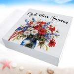 Memorial Day Decor Patriotic Decor Decorations Independence Day Wooden Sign Rustic Home Decor 5 x 5 Inches