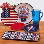 Certified International Stars & Stripes 12 Piece Melamine Dinnerware Set, Service For 4