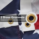 Bradford Embroidered 420D American Flag 3x5 ft Outdoor, Heavy Duty US USA Flags Thicker Nylon Material with 2 Brass Grommets, America Flag for All Weather Outside Longest Lasting