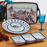 Certified International Stars & Stripes 12 Piece Melamine Dinnerware Set, Service For 4