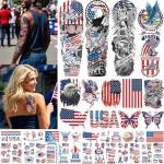 Patriotic Temporary Tattoos for Independence Day Celebrations