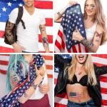 Patriotic Temporary Tattoos for Independence Day Celebrations
